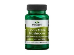 Lion?s Mane Mushroom (Coama Leului) 500 mg 60 capsule, Swanson